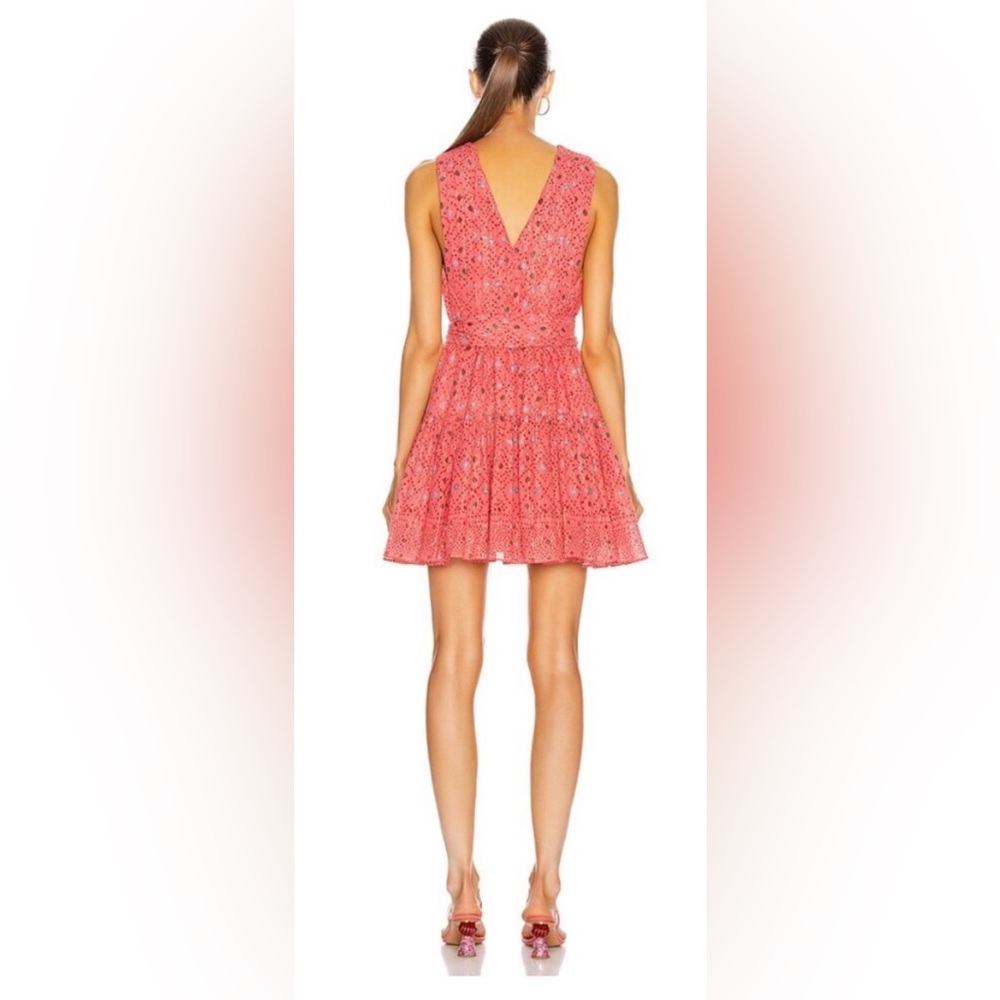 Ulla Johnson Arisa Mini Dress in Hibiscus, Silk Chiffon, Crossover neckline 10 - Picture 2 of 16